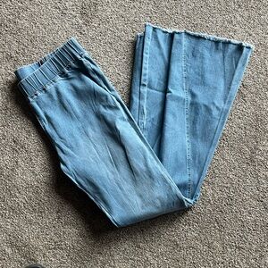 XL Grace & Emma Flared fringed Classic Blue Denim Women's Jeans. Brand New!